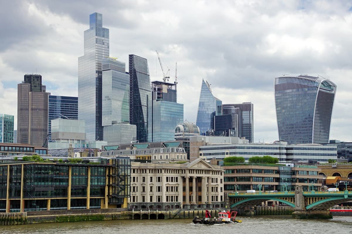 City of London skyline, home of the UK headquarters
